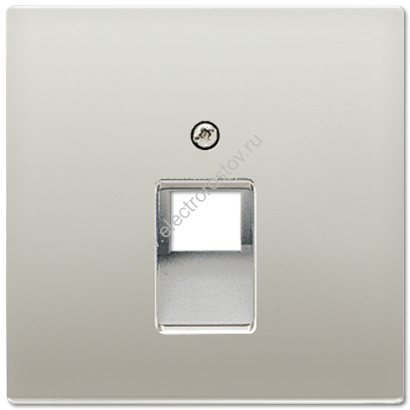 LS 990 Нержавеющая сталь Накладка 1-ой наклонной ТЛФ/комп розетки JUNG