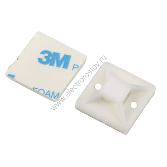 Площадка самоклеющаяся ПМС 30х30 под хомуты (50шт) ЭРА