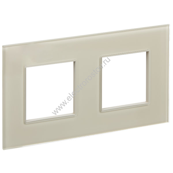 IEK SKANDY Стекло Бежевый Рамка 2-ая SK-F22B
