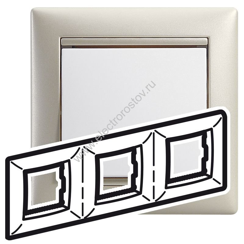 Valena Жемчужный Рамка 3-ая Legrand