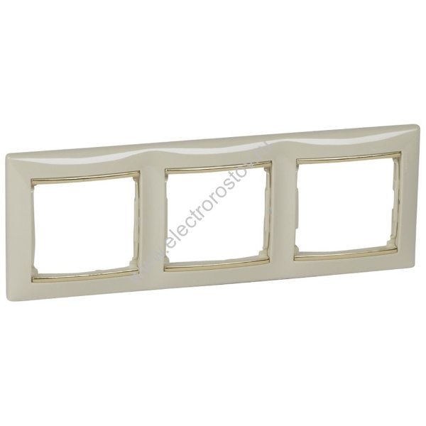 Valena Крем/Золотой штрих Рамка 3-ая Legrand