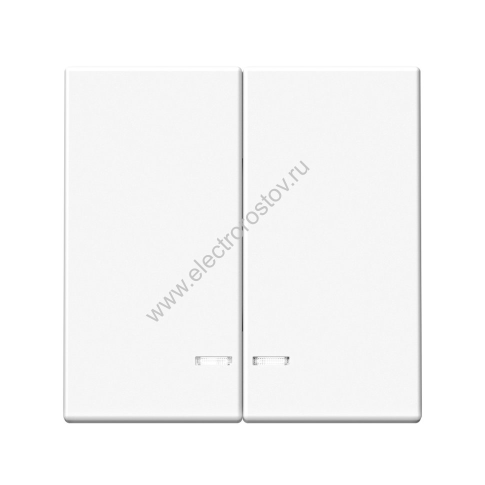 Systeme Electric ArtGallery Белый Выключатель 2-клавишный с подсветкой, сх.5а, 10АХ, механизм 
