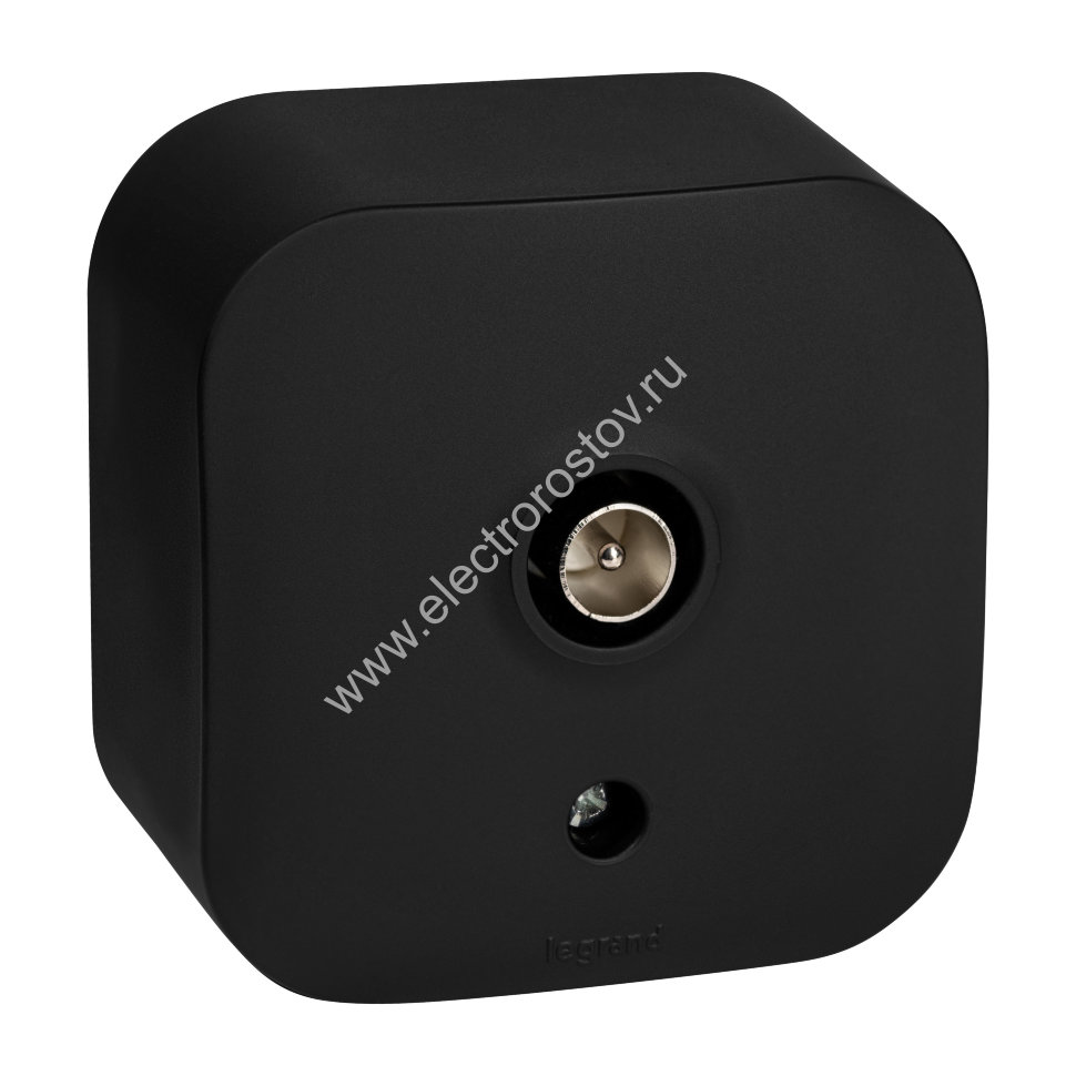 Quteo Чёрный матовый Розетка TV (телевизионная) "звезда" Legrand