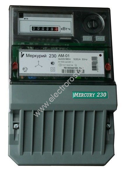 Счетчик электроэнергии 3Ф Меркурий-230 АМ-02 10-100А
