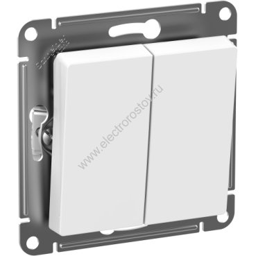 AtlasDesign Aqua Бел Выключатель 2-клавишный IP44 Schneider Electric