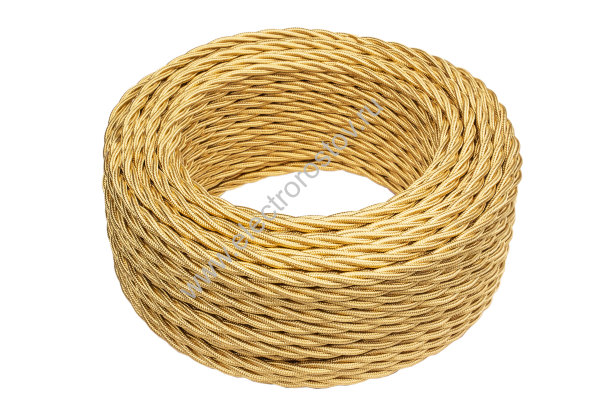 Витой провод 3*2,5, золото, глянец 10м