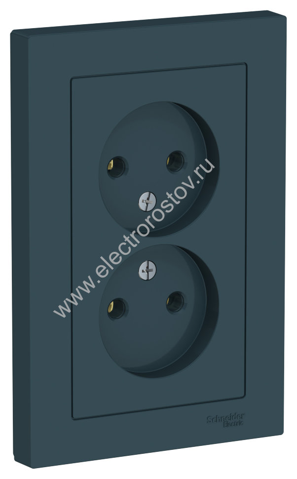 AtlasDesign Изумруд Розетка 2-ая без заземления, в сборе Schneider Electric