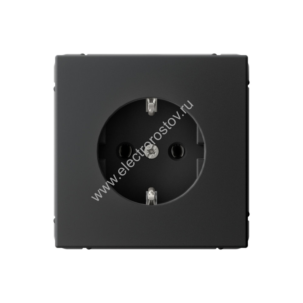 Systeme Electric ArtGallery Карбон Розетка с заземлением, 16А, механизм