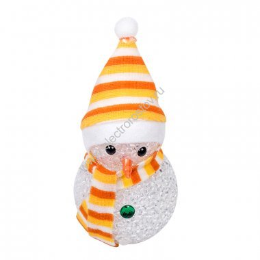 Фигура светодиод. EVA "Снеговик" (батарейки 3хAG13 в компл.) 1LED 10см RGB 1Вт 4.5В IP20 NEON-NIGHT