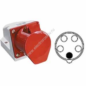 Розетка накладная 135 3Р+РЕ+N 63А 380В IP54 TDM