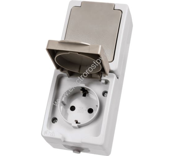 Вуокса Розетка 2-я с/з вертикальная IP54 TDM