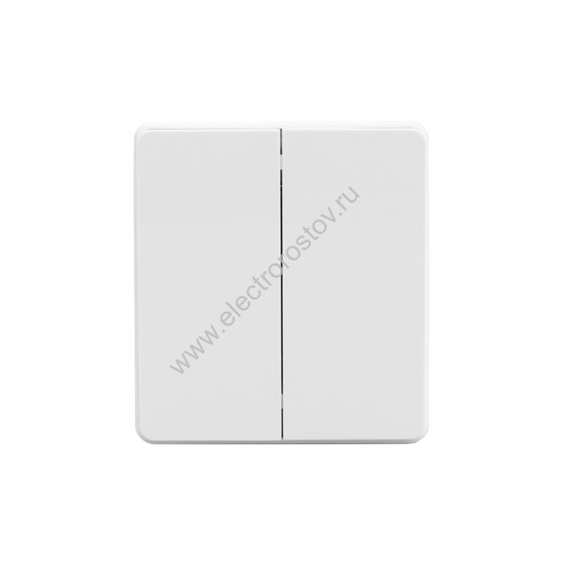 KRANZ ROUND Выключатель 2 кл 10А с/у перламутр, с 1-пост. рамкой