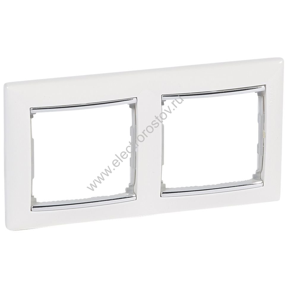 Valena Белый/Серебряный штрих Рамка 2-ая Legrand