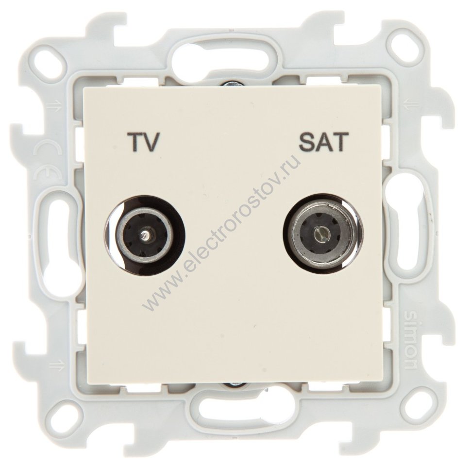 Simon 24 Слоновая кость Розетка TV-SAT одиночная Simon