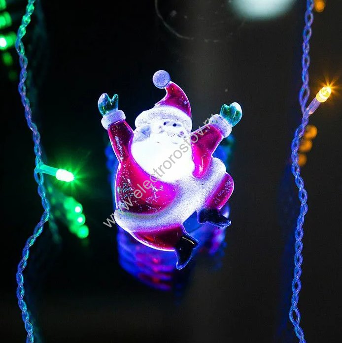 Фигура светодиод. "Елочка" на присоске ( 3хААА ) 8LED 190х160х10мм зел. 1Вт 4.5В IP20 NEON-NIGHT