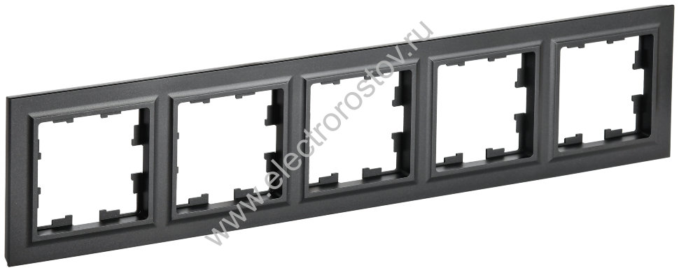 IEK BRITE BASE Черный Рамка 5-мест. РУ-5-БрЧ