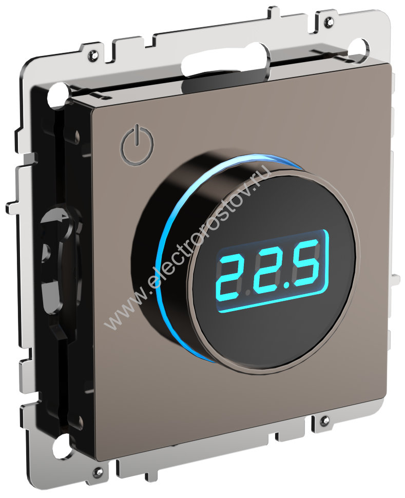 IEK BRITE BASE Темн.бронза Термостат электронный с инд. ТС10-1-БрТБ (терморегулятор)