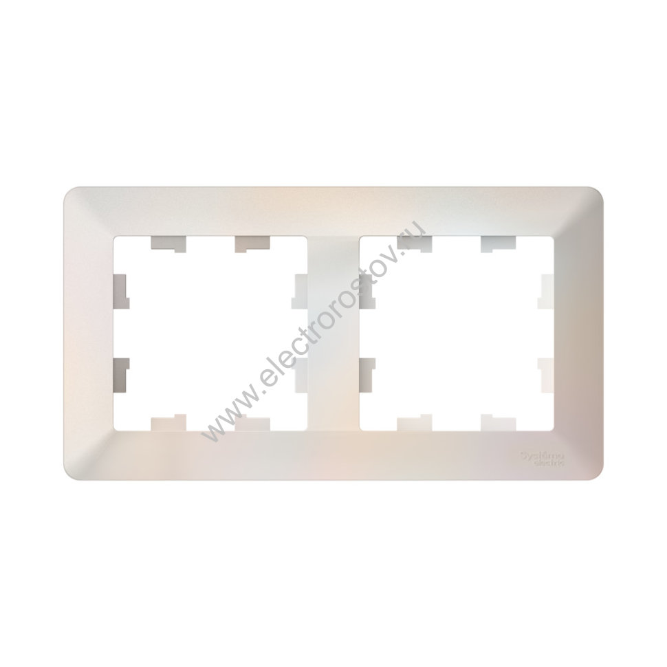 Systeme Electric AtlasDesign Air Жемчуг/дымчатый белый Рамка 2-ая