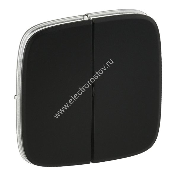 Valena Allure Антрацит Лицевая панель Выключатель 2-х клавишный Legrand