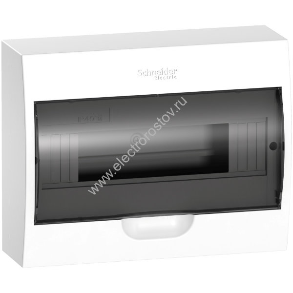 City9 Щит накладной 12 модулей, дверь прозрачная черная, IP40 Systeme Electric