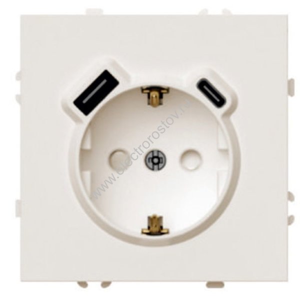 STEKKER Эмили Кашемир, soft touch Розетка 1-местная + USB + Type C 20W