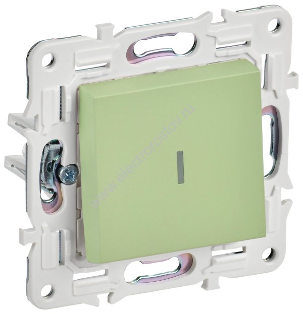 IEK SKANDY Мятный Выключатель 1-клавишный проходной с индикацией 10А SK-V08G