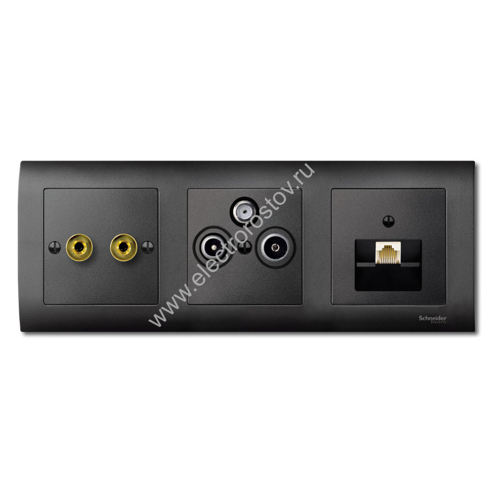Schneider Electric Merten SM Антрацит Накладка розетки TV-FM/TV-FM-SAT