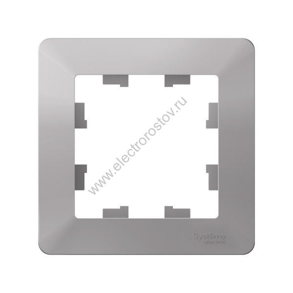 Systeme Electric AtlasDesign Air Алюминий/дымчатый черный Рамка 1-ая