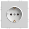 Эмили Розетка 1-местная с защитной шторкой с/з (механизм), 250В, 16А, белый фарфор, soft touch