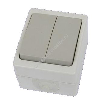 Вуокса Выключатель 2-клавишный IP54 TDM