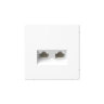 Systeme Electric ArtGallery Белый Розетка двойная компьютерная RJ45+RJ45, кат. 5е, механизм