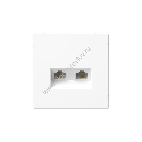 Systeme Electric ArtGallery Белый Розетка двойная компьютерная RJ45+RJ45, кат. 5е, механизм
