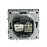 STEKKER Эмили Платиново-серый, soft touch Розетка TV + компьютерная RJ-45