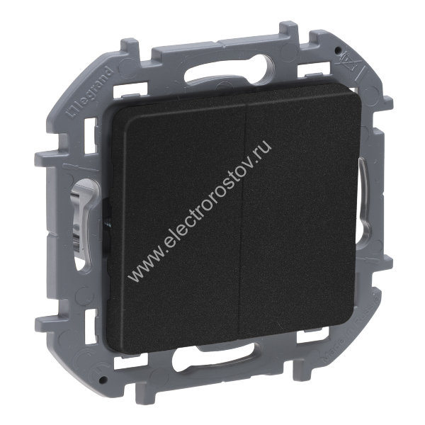 INSPIRIA Антрацит Выключатель двухклавишный Legrand