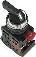 Переключатель ALCLR-22 чёрный на 3 фиксир. положения  I-0-II 1з+1р TDM