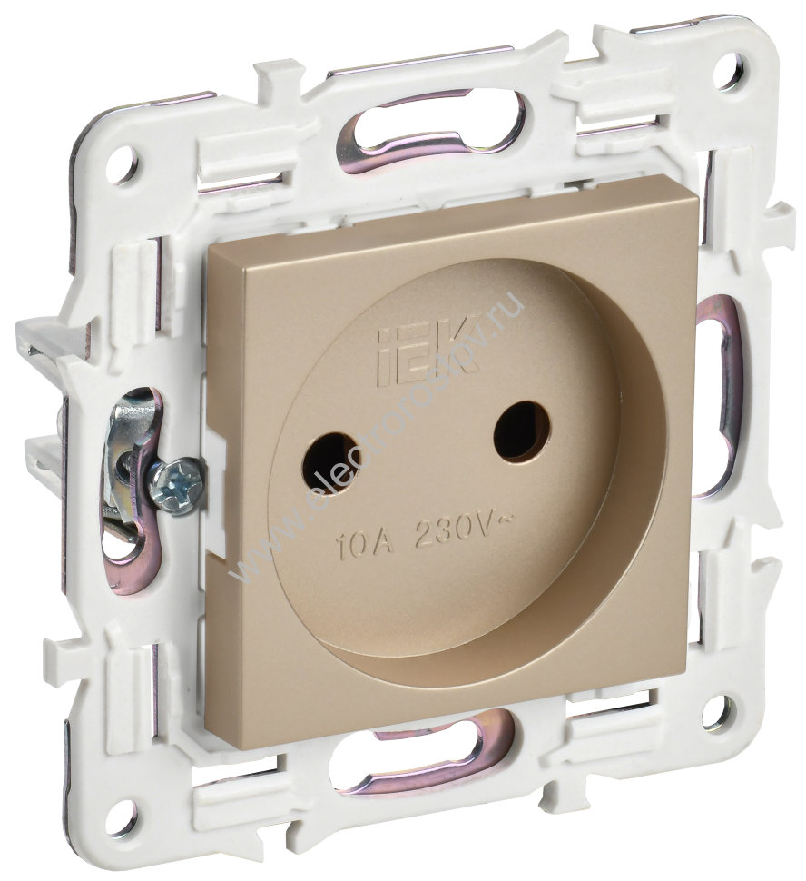 IEK SKANDY Песочный Розетка б/з 10А SK-R02Sa