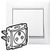 Valena Белый Розетка TV-FM-SAT проходная 2400 МГц 14 дБ Legrand