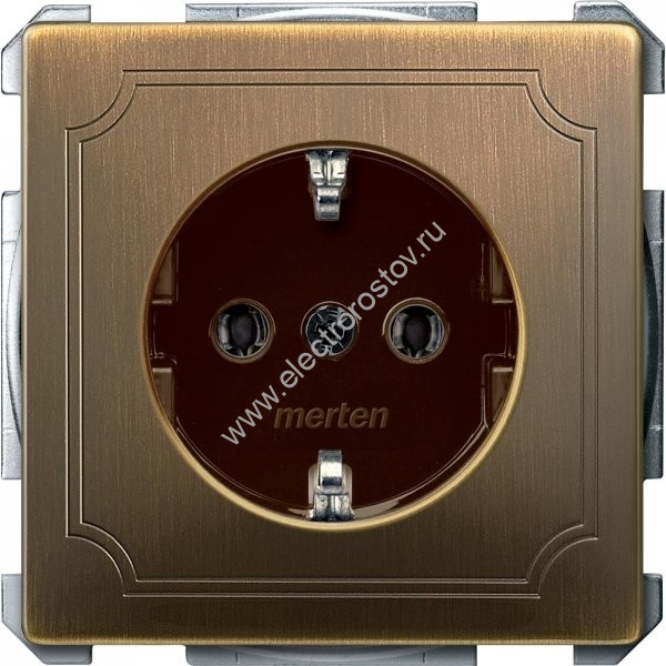 Merten Antique Античная латунь Розетка 1-ая Schneider Electric