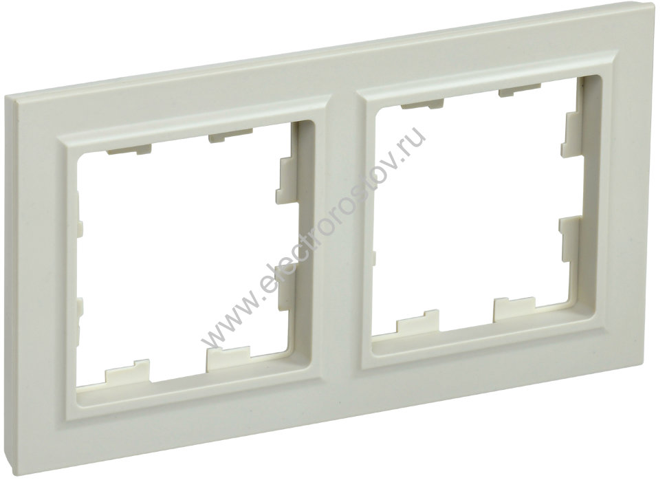 IEK BRITE BASE Бежевый Рамка 2-м РУ-2-БрКр