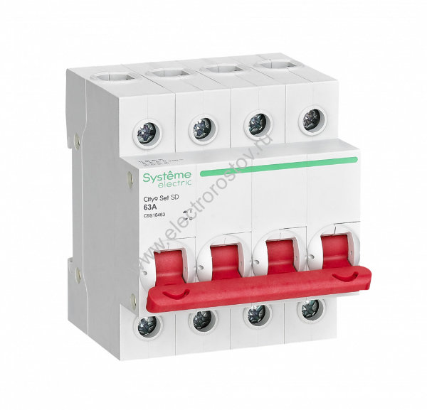 City9 Выключатель нагрузки (мини-рубильник) 4P 63А Systeme Electric
