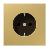LS 990 Латунь классик Розетка с/з безвинт. зажим JUNG