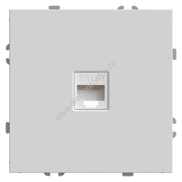 Эмили Розетка компьютерная 1-местная RJ-45 (механизм), белый фарфор, soft touch