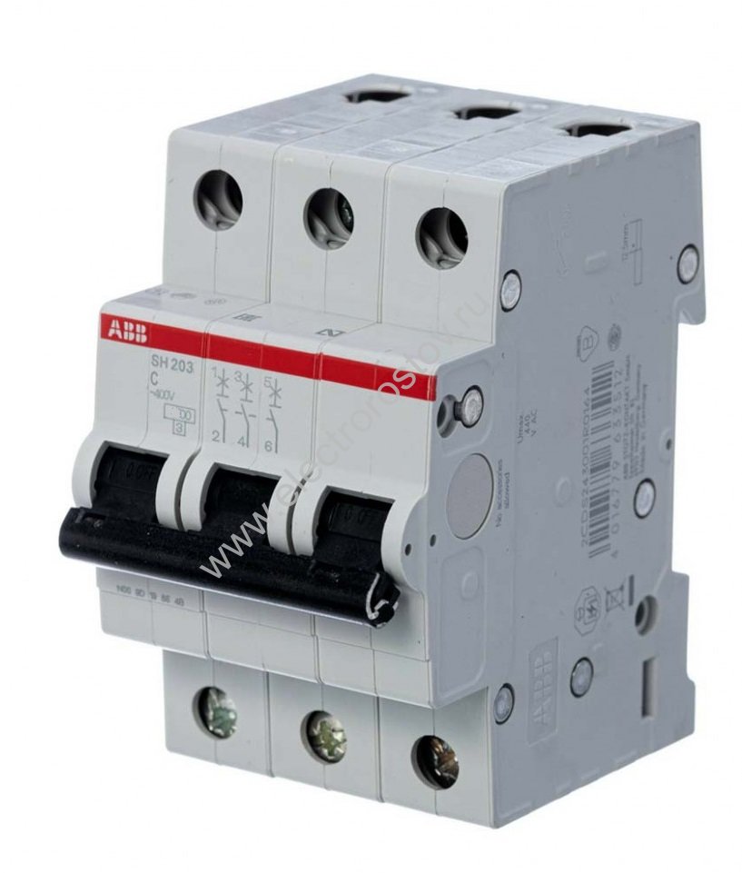 SH203L Автоматический выключатель 3P C63 4,5кА/6кА ABB