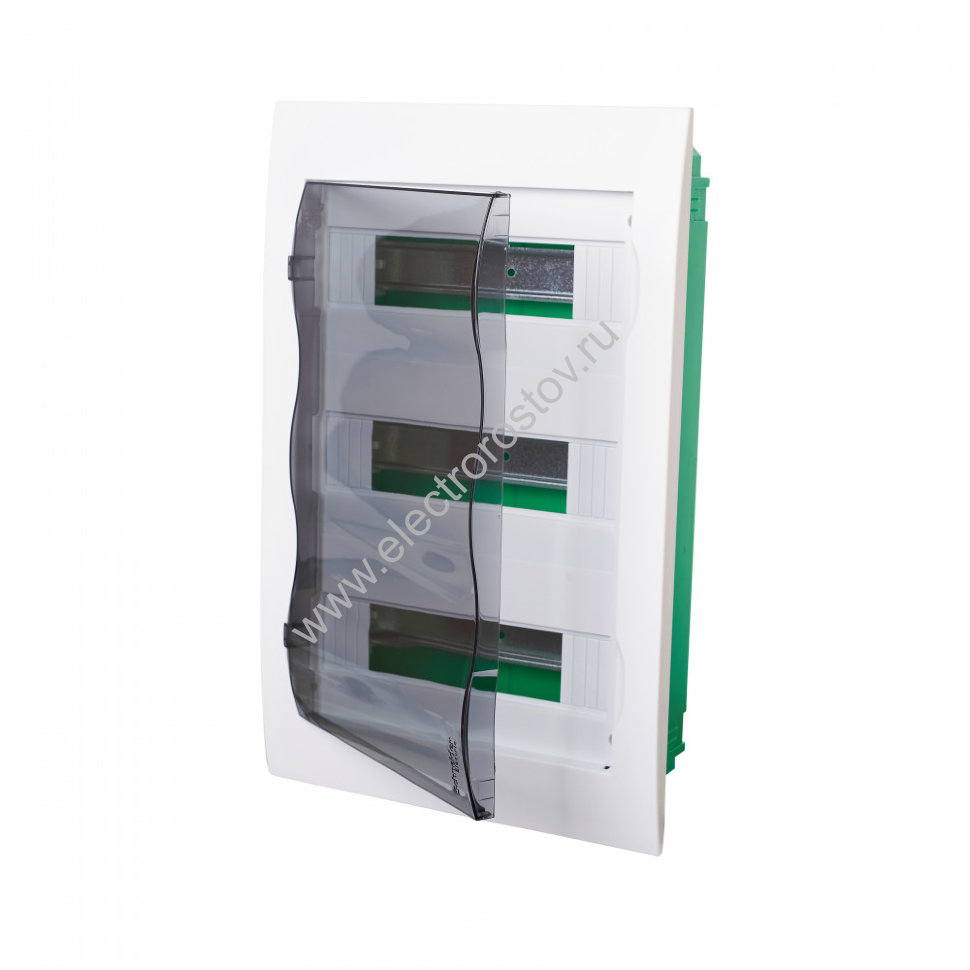 City9 Щит встраиваемый 36 модулей, дверь прозрачная черная, IP40 Systeme Electric