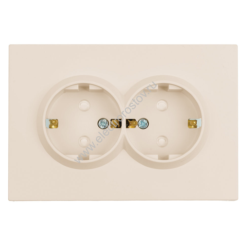 STEKKER Эмили Кашемир, soft touch Розетка 2-местная с защитной шторкой