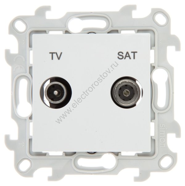 Simon 24 Белый Розетка TV-SAT одиночная Simon