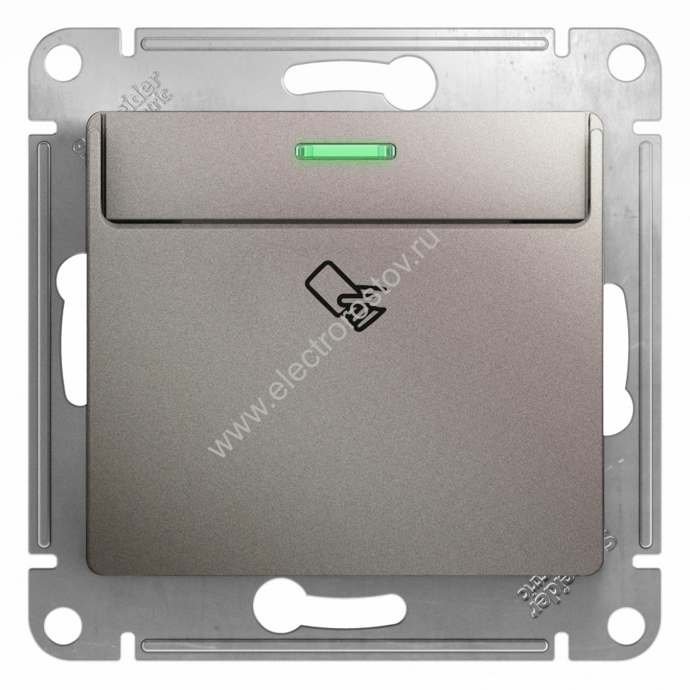 Glossa Платина Выключатель карточный Schneider Electric