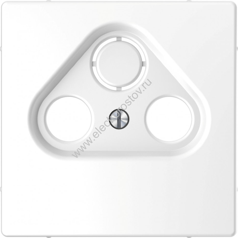 Schneider Electric Merten D-Life Белый Лотос Накладка центральная TV розетки, 2/3 отверстий