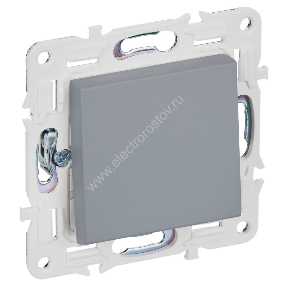 IEK SKANDY Серый Выключатель 1-клавишный перекрестный 10А SK-V03Gr