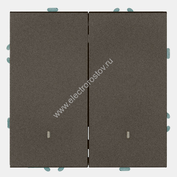 STEKKER Эмили Антрацит, soft touch Выключатель 2-клавишный c индикатором